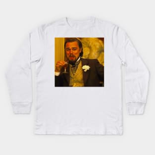 Leonardo DiCaprio Laughing Kids Long Sleeve T-Shirt